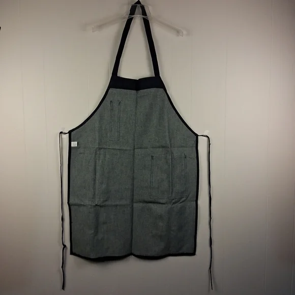 Denim Shop Apron Work Machine Pockets - Picture 2 of 8